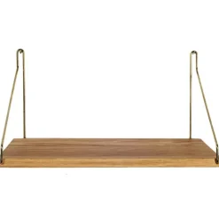 Frama Single Shelf Hylde 20x40 Olieret Eg/Messing