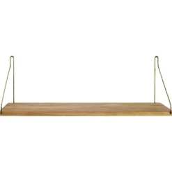 Frama Vägghyllor-Single Shelf Hylde 20x60 Olieret Eg/Messing