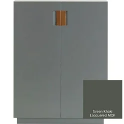 Asplund Skåp & Vitrinskåp-Frame 80 High Skåp, Storm Grey / Natural