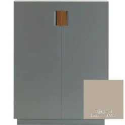 Asplund Skåp & Vitrinskåp-Frame 80 High Skåp, Storm Grey / Natural