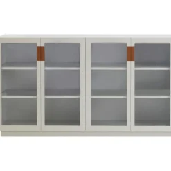 Asplund Skåp & Vitrinskåp-Frame 160 Medium Vitrinskåp Med Glasdörrar, Dark Sand / Konjak