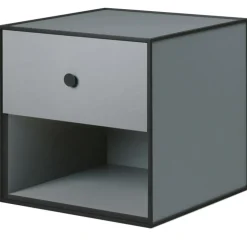 Frame 35 Sängbord Med 1 Låda, Mörkgrå