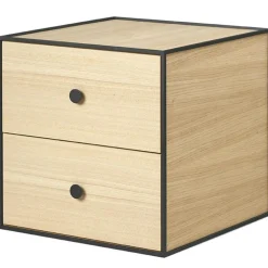 Frame 35 Sängbord Med 2 Lådor, Rökt Ek