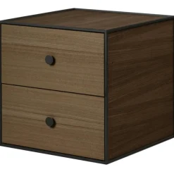 Frame 35 Sängbord Med 2 Lådor, Rökt Ek