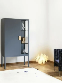 Asplund Skåp & Vitrinskåp-Frame Semi Skåp, Taupe / Svart