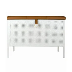 Frank Förvaringsbänk, Svart/Svart läder