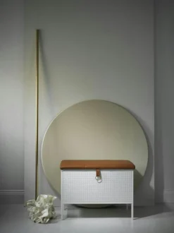 Frank Förvaringsbänk, Svart/Svart läder