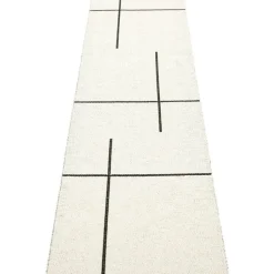 Pappelina Plastmattor-Fred Matta 70x360 cm, Black / Vanilla