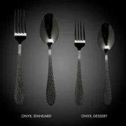 Frost Dessertbestick / Förrättsbestick 8 Delar, Svart