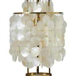 Verpan Bordslampor-FUN 2TM Bordslampa, Krom / Seashell