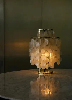 Verpan Bordslampor-FUN 2TM Bordslampa, Krom / Seashell