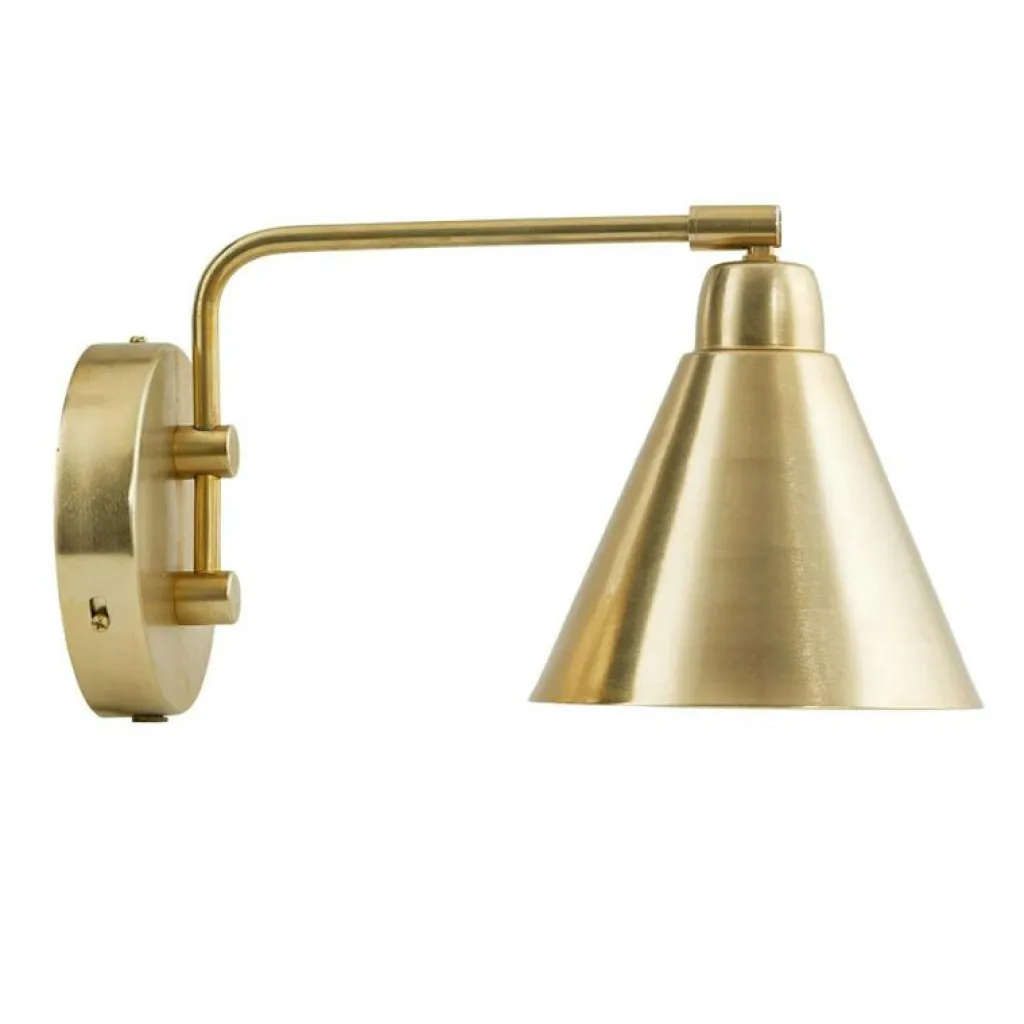 House Doctor Sänglampor|Vägglampor-Game Vägglampa Vridbar, Mässing/Vit