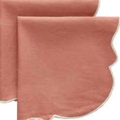 Decotique Servetter & Tillbehör-Gia Servett 45x45 cm 2-pack, Dusty Pink / Vit