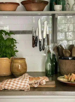 Tell Me More Kökshanddukar-Gingham Kökshandduk 50x70 cm, Biscuit