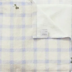 Gingham Sorrel Blue Badlakan, 100x150 cm