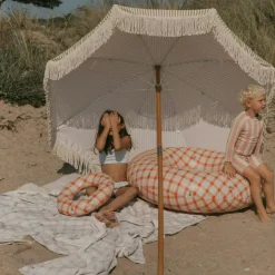 Gingham Sorrel Blue Badlakan, 100x150 cm