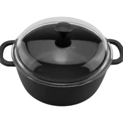 Gjutjärnsgryta Med Glaslock, 7 L