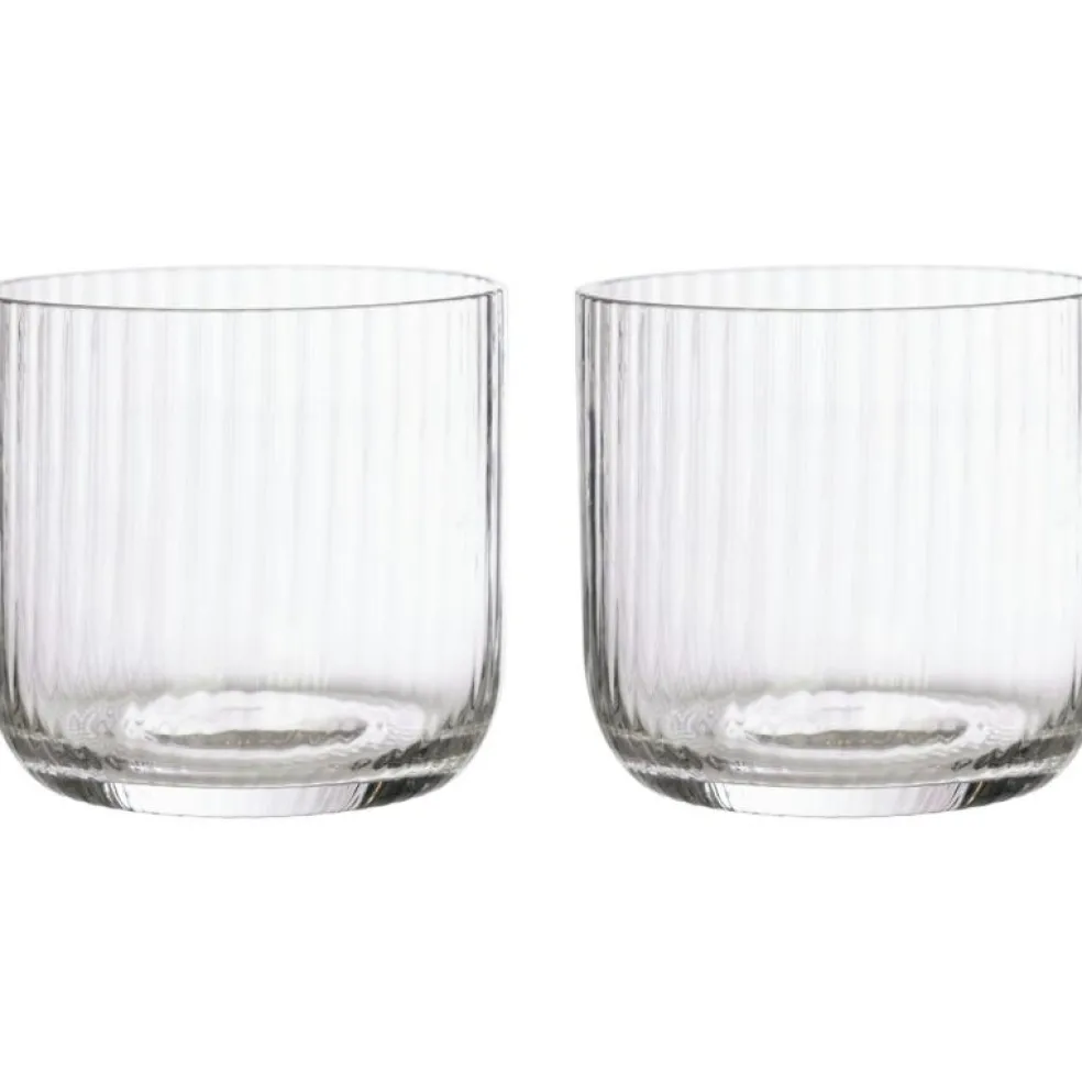 Glas Räfflade 25 cl 2-pack, Klar