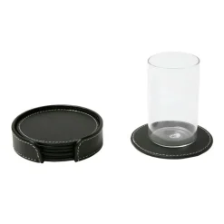 Ørskov Bordstabletter & Glasunderlägg-Glasunderlägg Rund 6-Pack, Brun