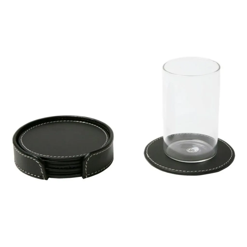 Ørskov Bordstabletter & Glasunderlägg-Glasunderlägg Rund 6-Pack, Brun