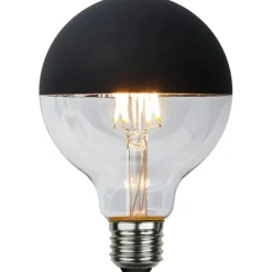 Glob Ljuskälla E27 LED 2600K 95 mm 2,8W, Svart