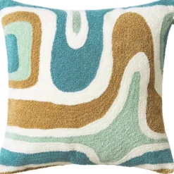 Godavari Kuddfodral Bouclé 50x50 cm, Aqua / Sand