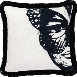 Carolina Gynning Prydnadskuddar & Fodral-Golden Butterfly B&W Kuddfodral 50x50 cm, Multi