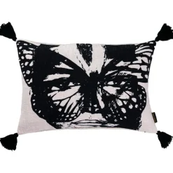Golden Butterfly B&W Kuddfodral 40x60 cm, Svart/Vit