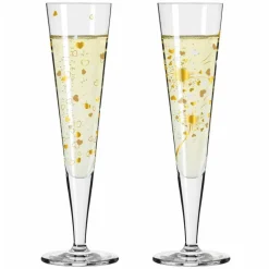 Ritzenhoff Champagneglas-Goldnacht Champagneglas 2-pack, F24