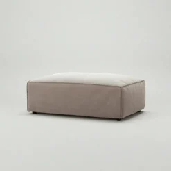 Decotique Fotpallar|Modulsoffor-Grand Fotpall Minetyg, Sandshell Beige