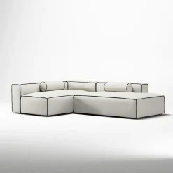 Grand Hue Loungesoffa 3-Sits Öppet Avslut Höger, Steam White / Mine Graphite