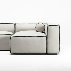 Grand Hue Loungesoffa 3-Sits Öppet Avslut Vänster, Steam White / Mine Graphite