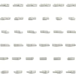 Grand Hue Loungesoffa 3-Sits Öppet Avslut Vänster, Steam White / Mine Graphite