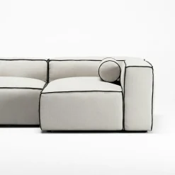 Grand Hue 3-Sitssoffa Divan Höger, Copper Glow / Moon White