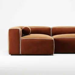 Grand Hue 4-Sitssoffa Divan Vänster, Steam White / Mine Graphite