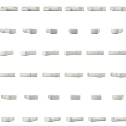 Grand Hue 4-Sitssoffa Divan Vänster, Steam White / Mine Graphite