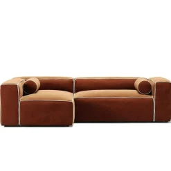 Grand Hue 3-Sitssoffa Divan Vänster, Copper Glow / Moon White