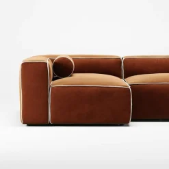 Grand Hue 3-Sitssoffa Divan Vänster, Copper Glow / Moon White