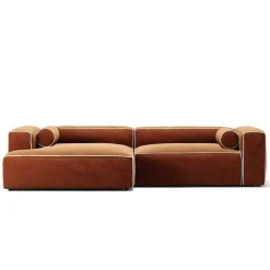 Decotique Hörnsoffor & Divansoffor|3-Sitssoffor-Grand Hue 3-Sitssoffa Schäslong Vänster, Steam White / Mine Graphite