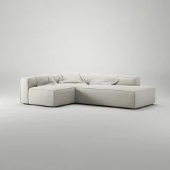 Decotique Modulsoffor|Hörnsoffor & Divansoffor-Grand Loungesoffa 3-Sits öppet avslut Höger Minetyg, Sandshell Beige
