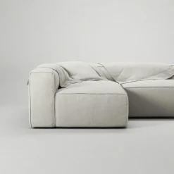 Decotique Modulsoffor|Hörnsoffor & Divansoffor-Grand Loungesoffa 3-Sits öppet avslut Höger Minetyg, Sandshell Beige