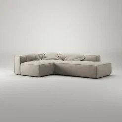 Decotique Modulsoffor|Hörnsoffor & Divansoffor-Grand Loungesoffa 3-Sits öppet avslut Höger Minetyg, Sandshell Beige