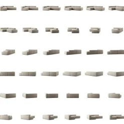 Decotique Modulsoffor|Hörnsoffor & Divansoffor-Grand Loungesoffa 3-Sits öppet avslut Höger Minetyg, Sandshell Beige