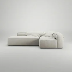 Decotique Modulsoffor|Hörnsoffor & Divansoffor-Grand Loungesoffa 3-Sits öppet avslut Vänster Minetyg, Sandshell Beige