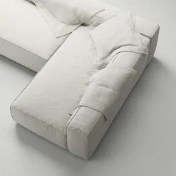 Decotique Modulsoffor|Hörnsoffor & Divansoffor-Grand Loungesoffa 3-Sits öppet avslut Vänster Minetyg, Sandshell Beige