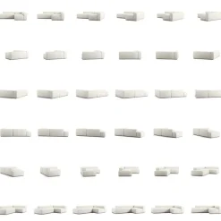 Decotique Modulsoffor|Hörnsoffor & Divansoffor-Grand Loungesoffa 3-Sits öppet avslut Vänster Minetyg, Sandshell Beige