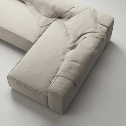 Decotique Modulsoffor|Hörnsoffor & Divansoffor-Grand Loungesoffa 3-Sits öppet avslut Vänster Minetyg, Sandshell Beige