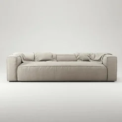 Grand 3-Sitssoffa Bouclétyg, Clay Beige