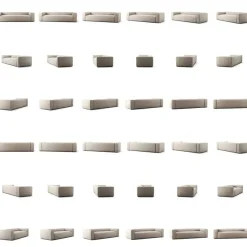 Grand 3-Sitssoffa Bouclétyg, Clay Beige