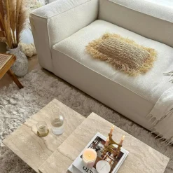 Grand 3-Sitssoffa Bouclétyg, Clay Beige